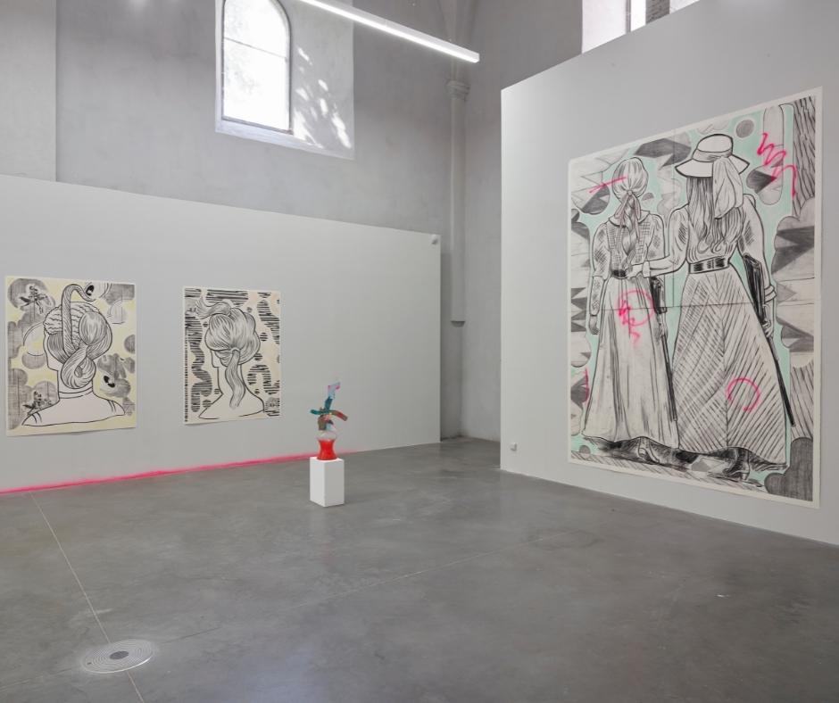 Karin Schlageter_vue de l'exposition Marble Canyon d'Hippolyte Hentgen_centre art les capucins_2019_credit F Deladerriere (2)