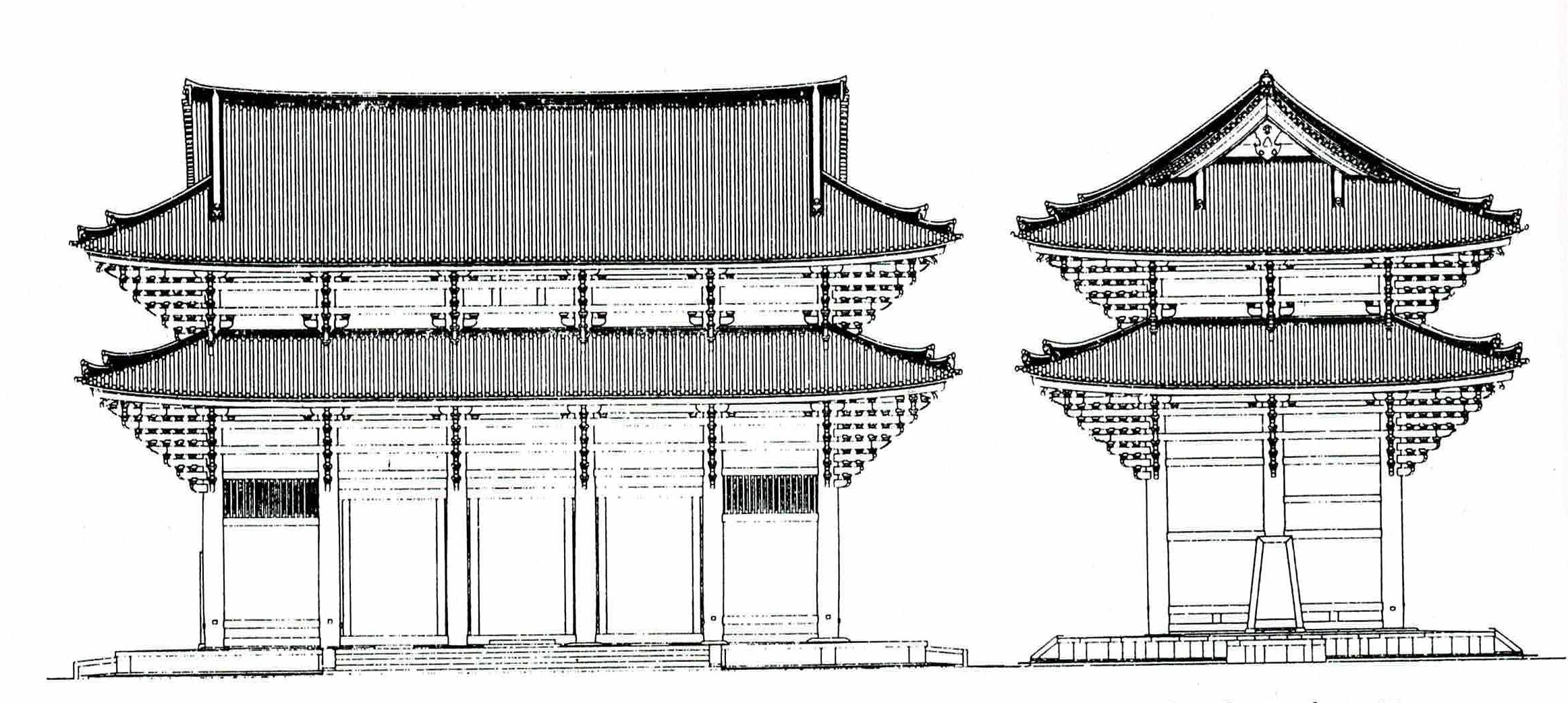 STL._Inspiration Steven Leprizé_Vue du pignon et du côté longitunidal du temple Todai, 1191_ ©Editions H. Vial (2)